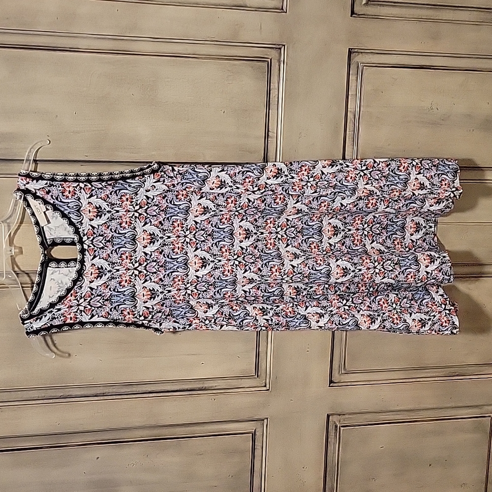 LOFT Jersey Knit Print Dress, Medium